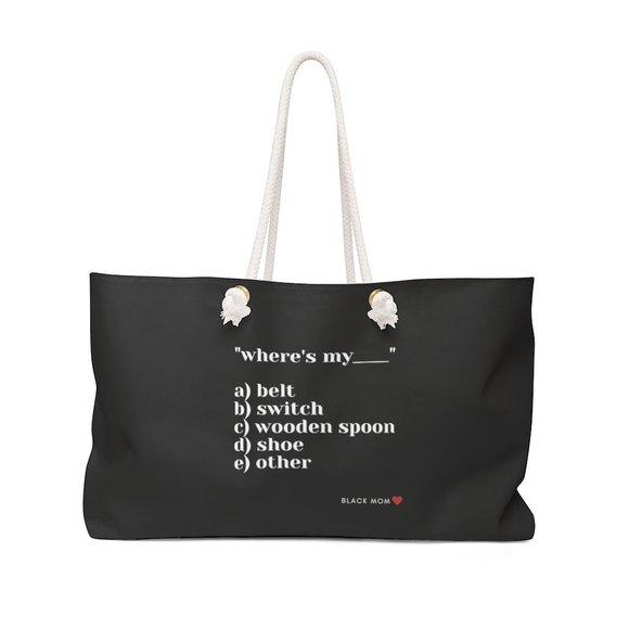 Black Weekender Bag | Where's My Belt - Picture 1 of 3